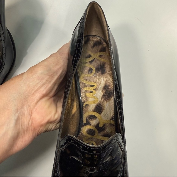 Sam Edelman Black Patent Leather Heels Women’s 9M - Picture 7 of 16
